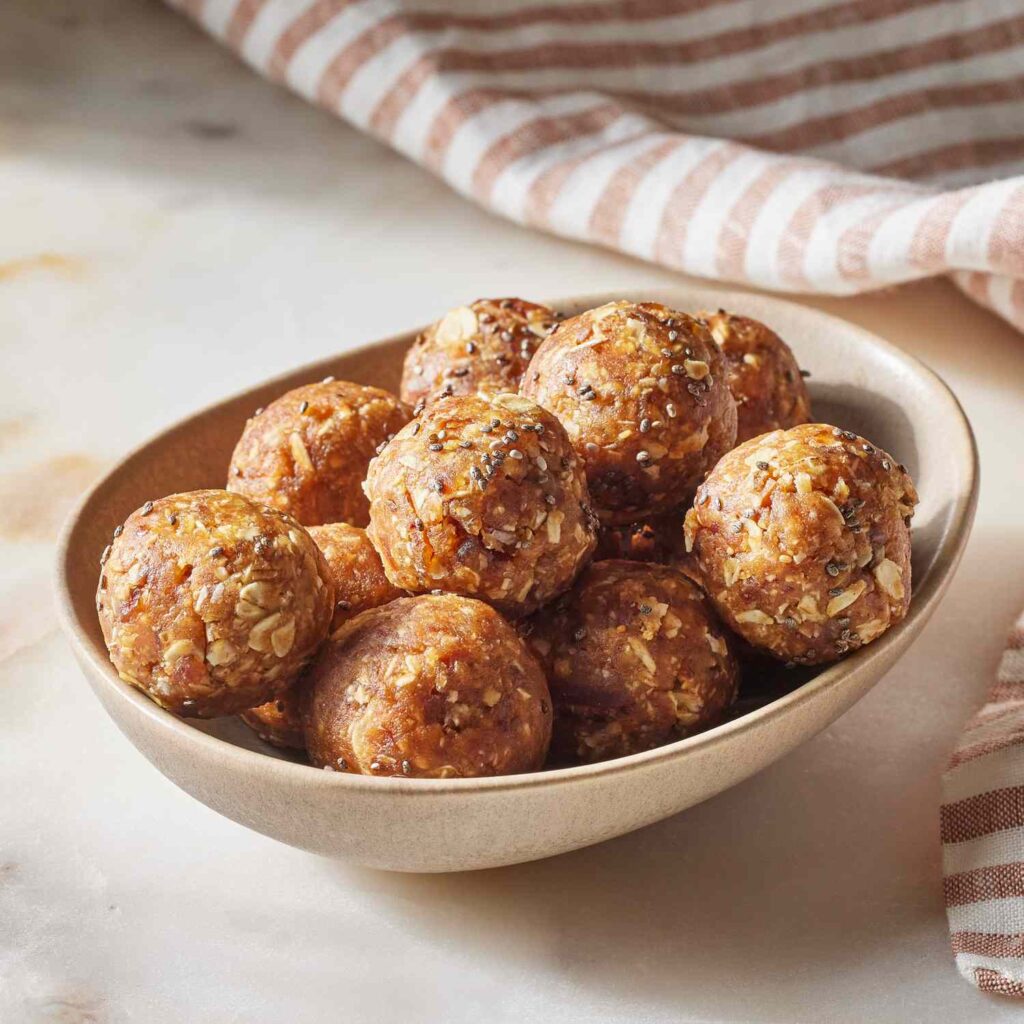Oatmeal energy bites for energy and fitness