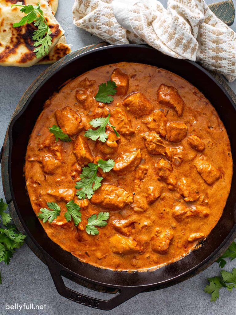 Chicken tikka masala in creamy tomato sauce