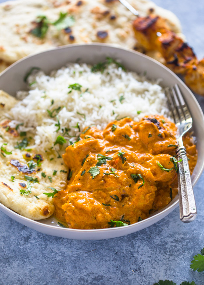 Homemade chicken tikka masala ready to eat
